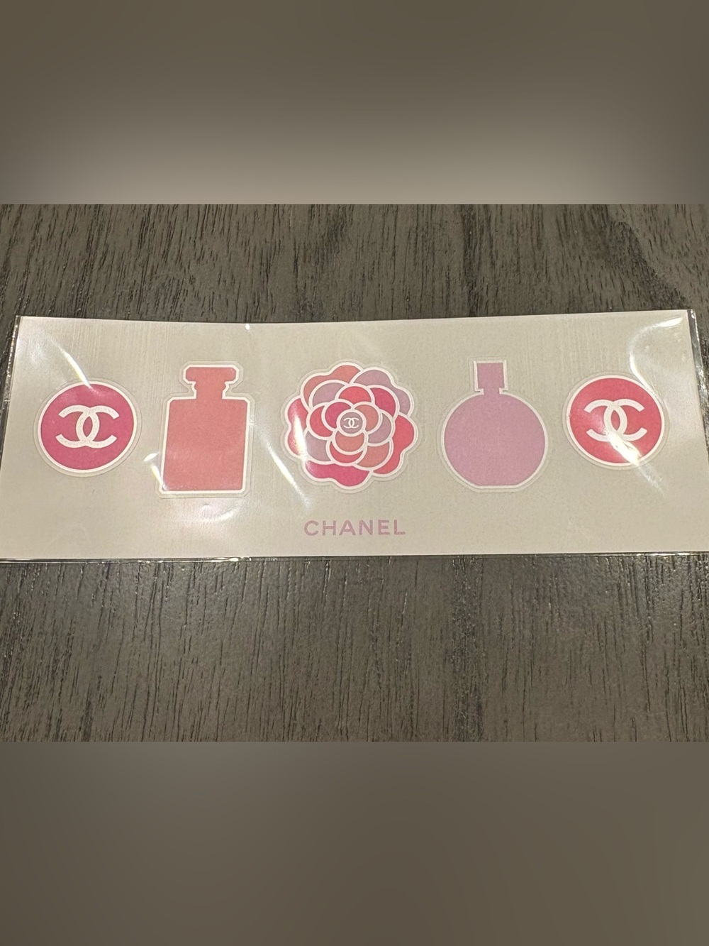 * New CHANEL Pink Camellia and Perfume Sticker set